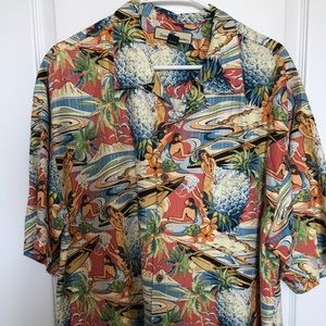 Men’s Tommy Bahama shirt with local girl print